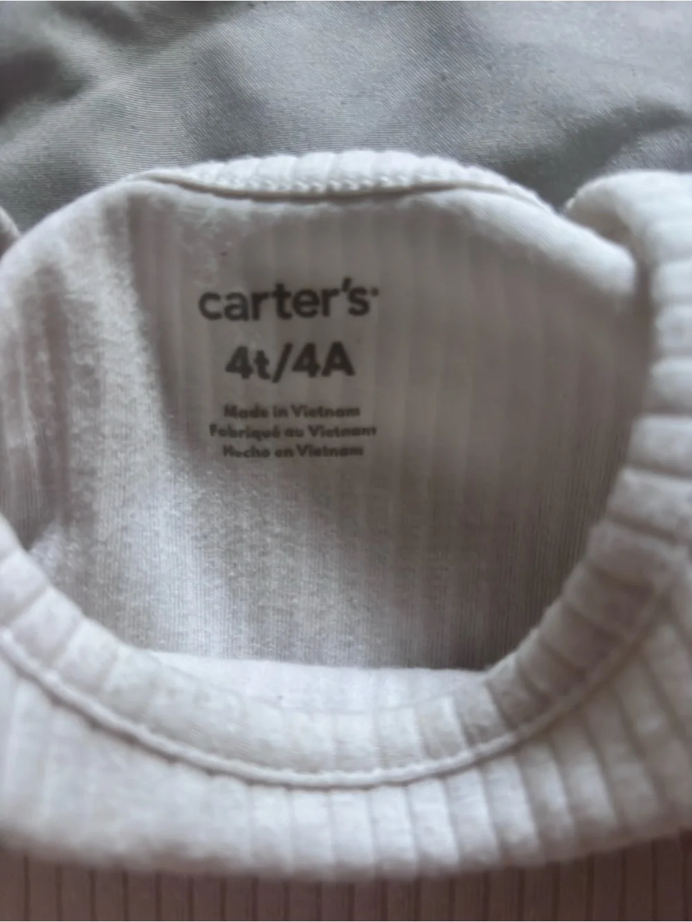Carters ribbed white